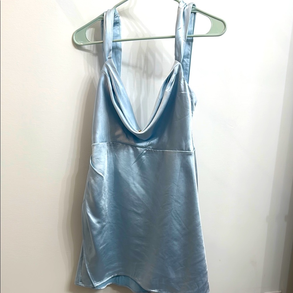 Elegant Blue Mini Dress